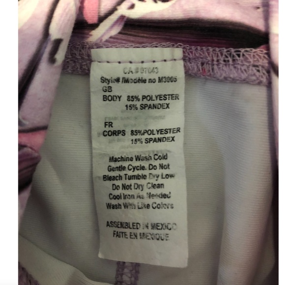 EVCR pink floral high waist cropped athletic yoga leggings EUC - Picture 5 of 6